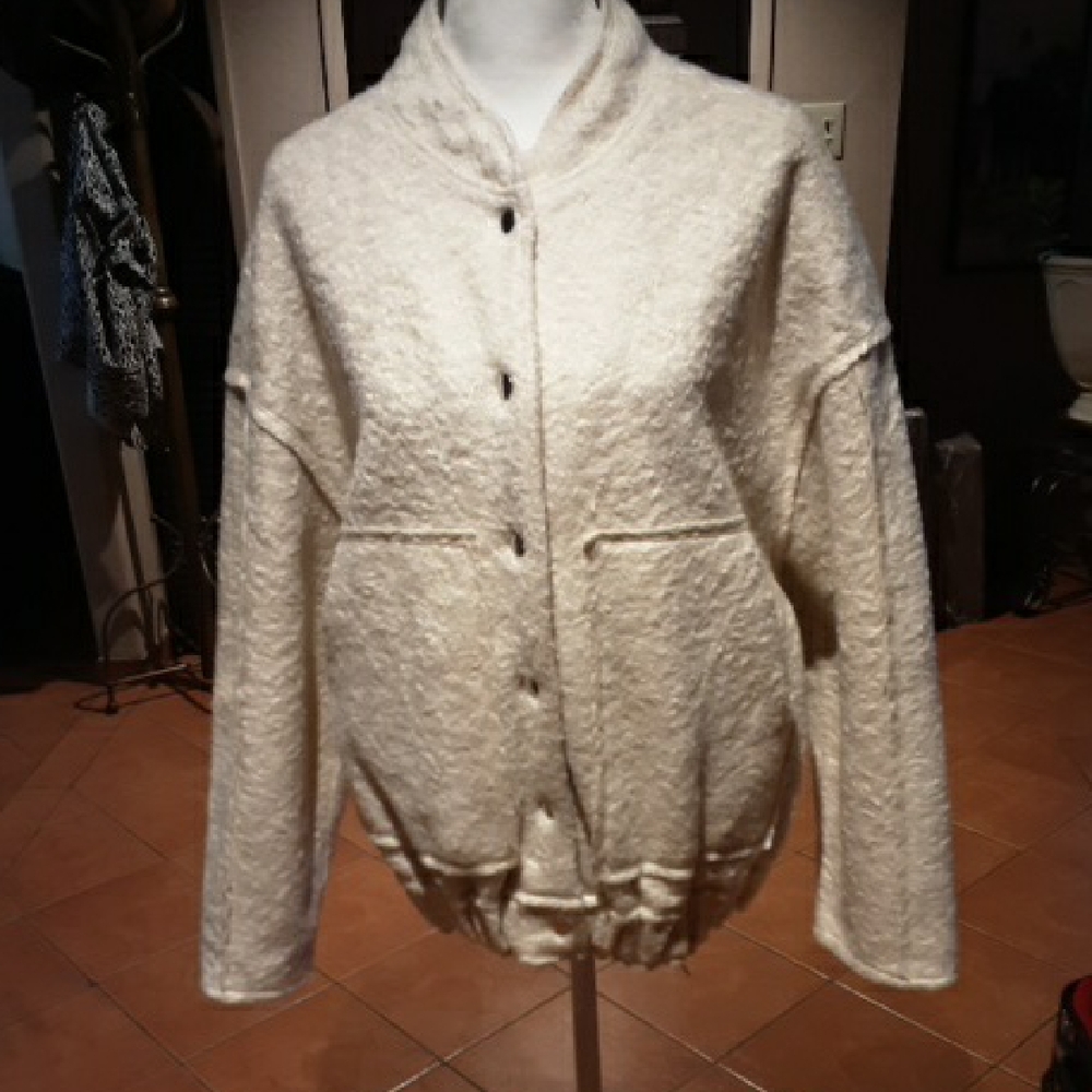 Women's Cream Button-Up Jacket